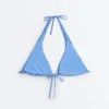 Halterneck-Bikini mit Gingham-Muster