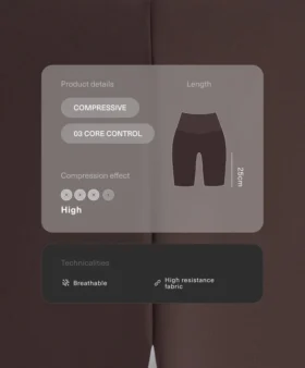 Hoch geschnittene, Compressive Core Control Cycle Leggings mit 25 cm Bundhöhe