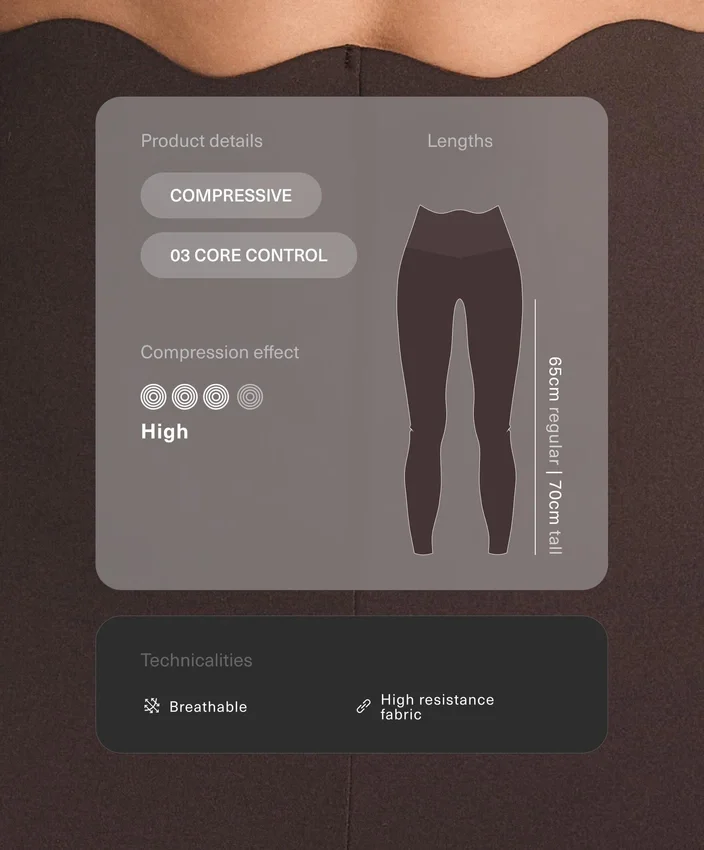 Hoch geschnittene, Compressive-Core-Control-Leggings in Knöchellänge mit Wellenmuster Hoch geschnittene, Compressive-Core-Control-Leggings in Knöchellänge mit Wellenmuster