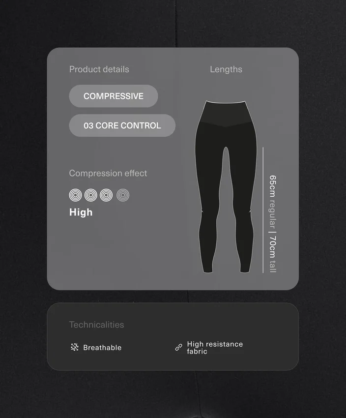 Hoch taillierte, Compressive, Core Control, knöchellange Leggings Hoch taillierte, Compressive, Core Control, knöchellange Leggings
