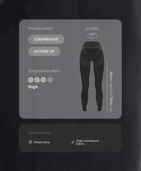 Hoch taillierte, Compressive, knöchellange Leggings