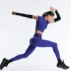 Hoch taillierte, Compressive, reflektierende, knöchellange Leggings Hoch taillierte, Compressive, reflektierende, knöchellange Leggings