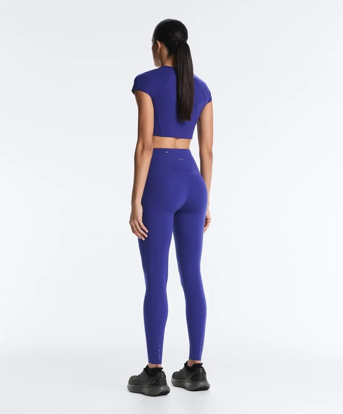 Hoch taillierte, Compressive, reflektierende, knöchellange Leggings Hoch taillierte, Compressive, reflektierende, knöchellange Leggings