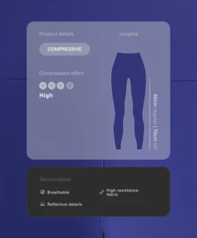 Hoch taillierte, Compressive, reflektierende, knöchellange Leggings Hoch taillierte, Compressive, reflektierende, knöchellange Leggings