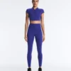 Hoch taillierte, Compressive, reflektierende, knöchellange Leggings Hoch taillierte, Compressive, reflektierende, knöchellange Leggings