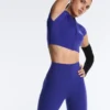 Hoch taillierte, Compressive, reflektierende, knöchellange Leggings Hoch taillierte, Compressive, reflektierende, knöchellange Leggings