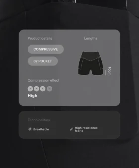 Hochgeschnittene Compressive-Hosen mit 10 cm Beinlänge