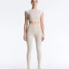 Hochgeschnittene, kompressive, reflektierende Core Control-Leggings in Knöchellänge Hochgeschnittene, kompressive, reflektierende Core Control-Leggings in Knöchellänge