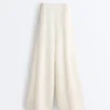 Hose mit geradem Bein aus Soft Touch-Modal und Paspelierung