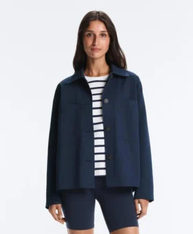 Jacke aus Baumwollmischung mit Taschen