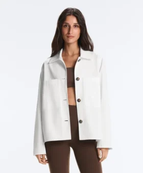 Jacke aus Baumwollmischung mit Taschen