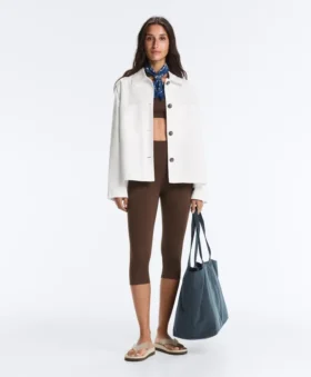Jacke aus Baumwollmischung mit Taschen