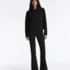 Flare-Hose mit hoher Taille im Neopren-Look Flare-Hose mit hoher Taille im Neopren-Look