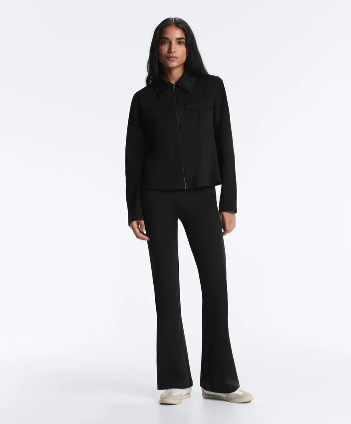 Flare-Hose mit hoher Taille im Neopren-Look Flare-Hose mit hoher Taille im Neopren-Look