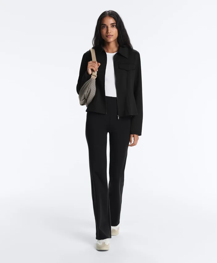 Flare-Hose mit hoher Taille im Neopren-Look Flare-Hose mit hoher Taille im Neopren-Look