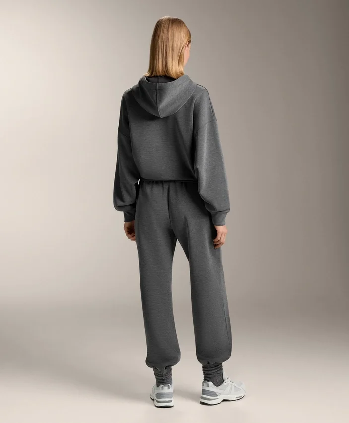 Boxy-Sweatshirt mit Kapuze aus gebürstetem Modal-Melange Boxy-Sweatshirt mit Kapuze aus gebürstetem Modal-Melange