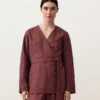 Kimono-Hemd aus 100 % Leinen