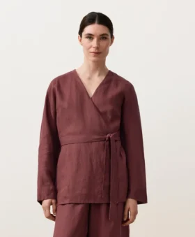 Kimono-Hemd aus 100 % Leinen Kimono-Hemd aus 100 % Leinen