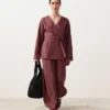 Kimono-Hemd aus 100 % Leinen