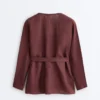 Kimono-Hemd aus 100 % Leinen