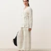 Kimono-Hemd aus einer Mischung aus Leinen und Lyocell mit Karomuster Kimono-Hemd aus einer Mischung aus Leinen und Lyocell mit Karomuster