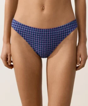 Klassische Bikini-Slips im Gingham-Muster