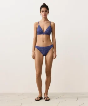 Klassische Bikini-Slips im Gingham-Muster