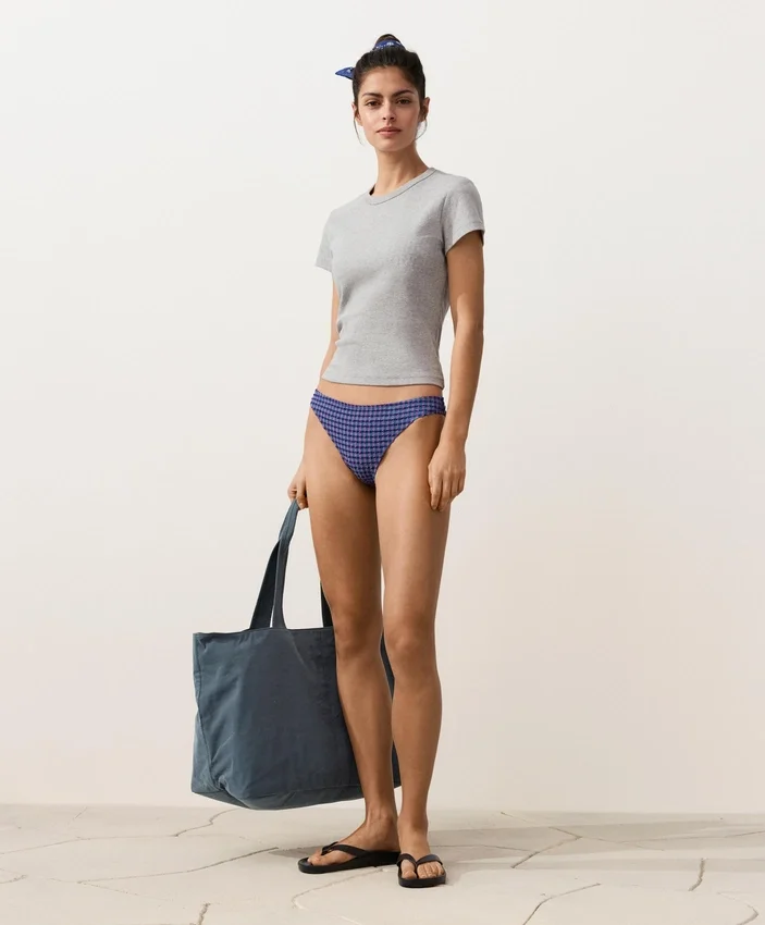 Klassische Bikini-Slips im Gingham-Muster Klassische Bikini-Slips im Gingham-Muster