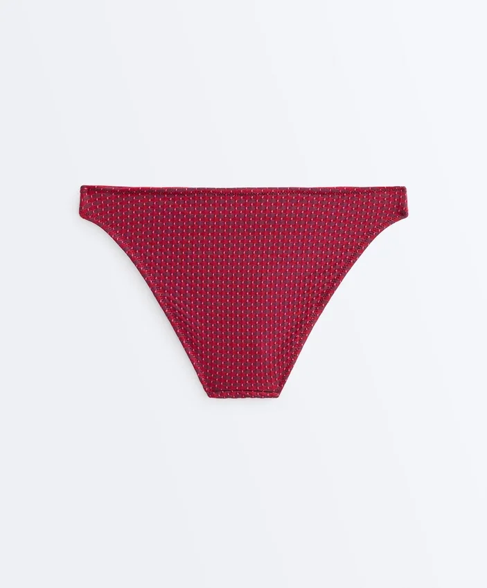 Klassische Bikinis-Slips aus geometrischem Jacquard Klassische Bikinis-Slips aus geometrischem Jacquard