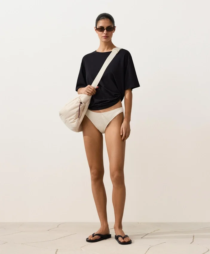 Klassische Bikinis-Slips aus Häkelstoff mit Bubble-Struktur Klassische Bikinis-Slips aus Häkelstoff mit Bubble-Struktur