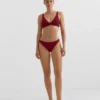 Klassische Bikinis-Slips aus Jacquard mit Mini-Karomuster Klassische Bikinis-Slips aus Jacquard mit Mini-Karomuster