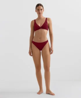 Klassische Bikinis-Slips aus Jacquard mit Mini-Karomuster