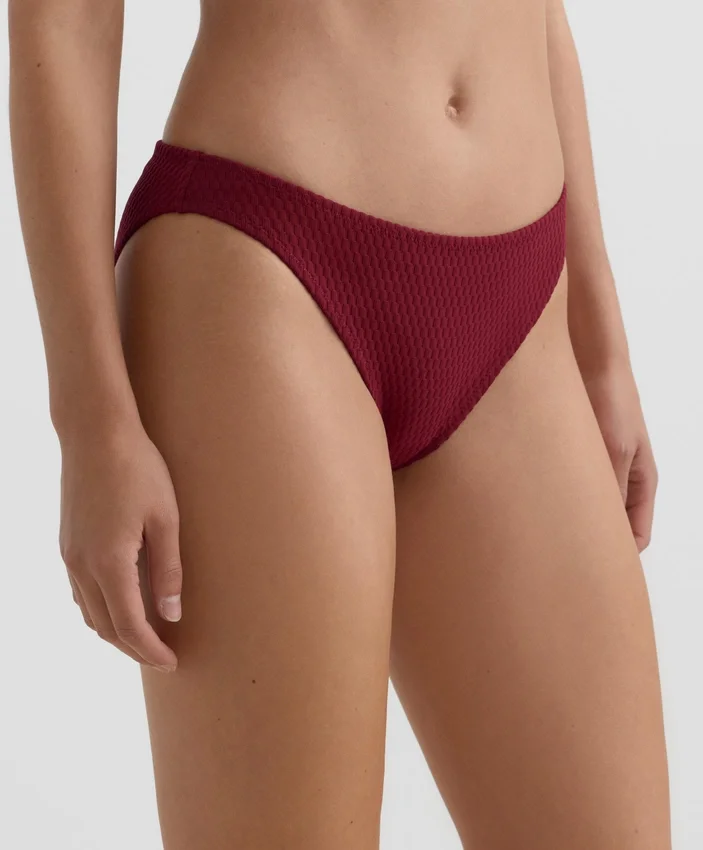 Klassische Bikinis-Slips aus Jacquard mit Mini-Karomuster Klassische Bikinis-Slips aus Jacquard mit Mini-Karomuster