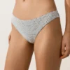 Klassische Bikinis-Slips aus Jacquard mit Polka-Dots Klassische Bikinis-Slips aus Jacquard mit Polka-Dots