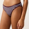Klassische Bikinis-Slips aus strukturiertem Streifenstoff Klassische Bikinis-Slips aus strukturiertem Streifenstoff