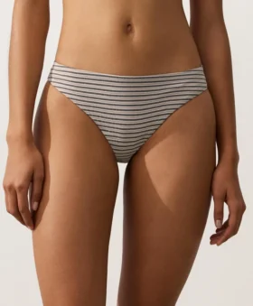 Klassische Bikinis-Slips mit Streifenmuster