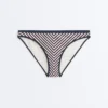 Klassische Bikinislip-Slips mit strukturierten Streifen und Borten Klassische Bikinislip-Slips mit strukturierten Streifen und Borten