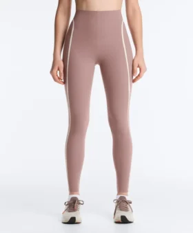 Knöchellange Leggings mit hoher Taille, Compressive Core Control und Kontrastdetails