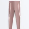 Knöchellange Leggings mit hoher Taille, Compressive Core Control und Kontrastdetails Knöchellange Leggings mit hoher Taille, Compressive Core Control und Kontrastdetails