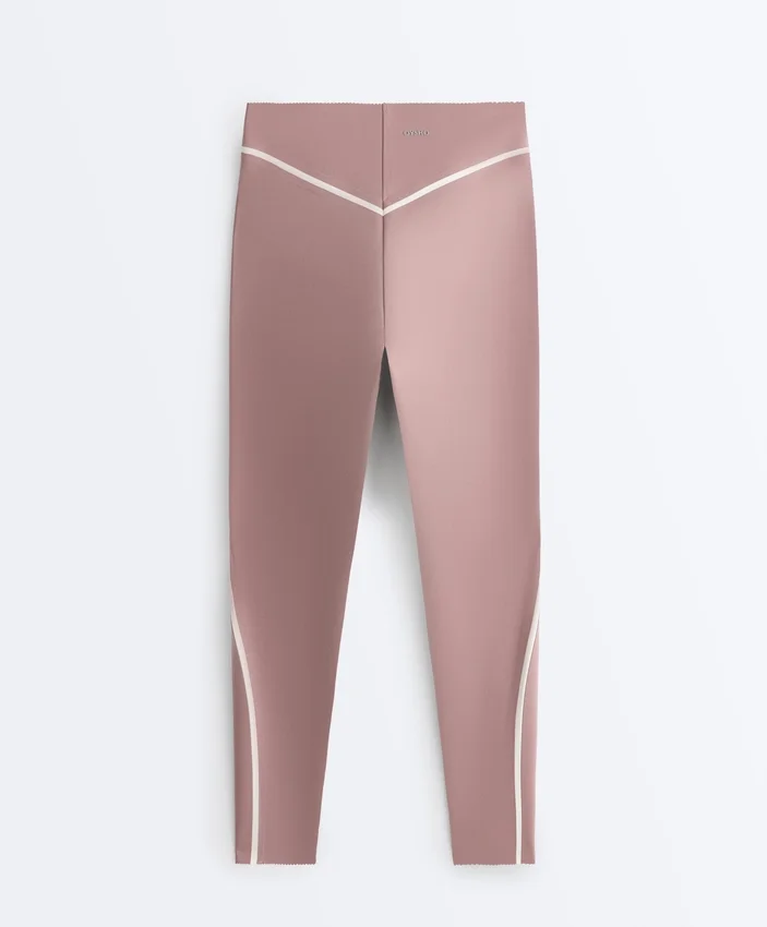 Knöchellange Leggings mit hoher Taille, Compressive Core Control und Kontrastdetails Knöchellange Leggings mit hoher Taille, Compressive Core Control und Kontrastdetails
