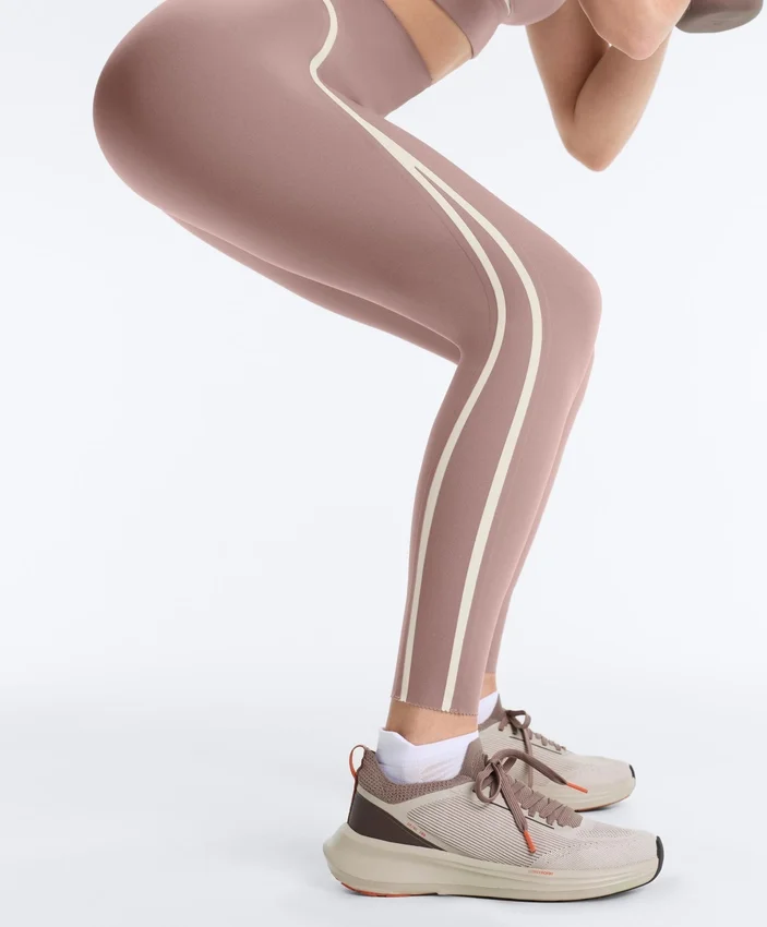 Knöchellange Leggings mit hoher Taille, Compressive Core Control und Kontrastdetails Knöchellange Leggings mit hoher Taille, Compressive Core Control und Kontrastdetails