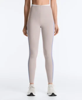 Kontrastfarbene, knöchellange Compressive Leggings mit hoher Taille