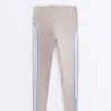 Kontrastfarbene, knöchellange Compressive Leggings mit hoher Taille Kontrastfarbene, knöchellange Compressive Leggings mit hoher Taille