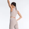 Kontrastfarbene, knöchellange Compressive Leggings mit hoher Taille Kontrastfarbene, knöchellange Compressive Leggings mit hoher Taille