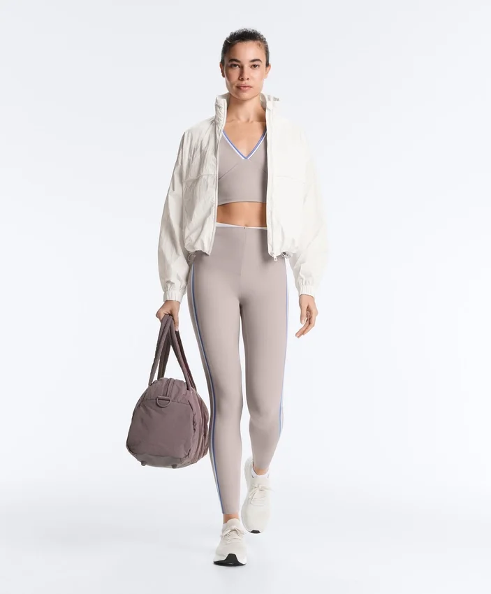 Kontrastfarbene, knöchellange Compressive Leggings mit hoher Taille Kontrastfarbene, knöchellange Compressive Leggings mit hoher Taille