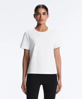 Kurzarm-T-Shirt aus Baumwollmischung in Regular Fit