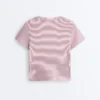 Kurzarm-T-Shirt aus Baumwollmischung mit Streifenmuster und normaler Passform