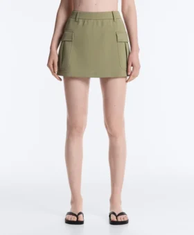 Kurzer Piqué-Shorts mit Baumwolltaschen