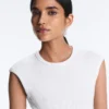 Kurzärmeliges Rippshirt aus Baumwolle und Modal Kurzärmeliges Rippshirt aus Baumwolle und Modal