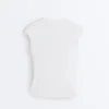 Kurzärmeliges Rippshirt aus Baumwolle und Modal Kurzärmeliges Rippshirt aus Baumwolle und Modal